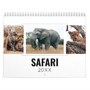 Calendrier Safari Photos d'Animaux Sauvages d'Afrique Les Cin