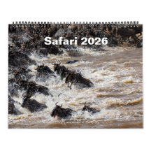 Safari Wildlife 2026 Wall Calendar (Big Five & Bey