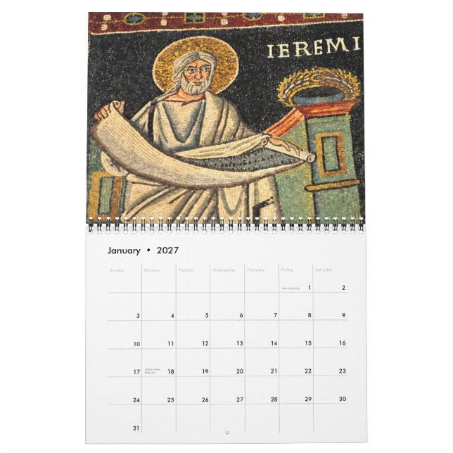 Calendrier saint 2012 de mosaïque (Jan 2027)