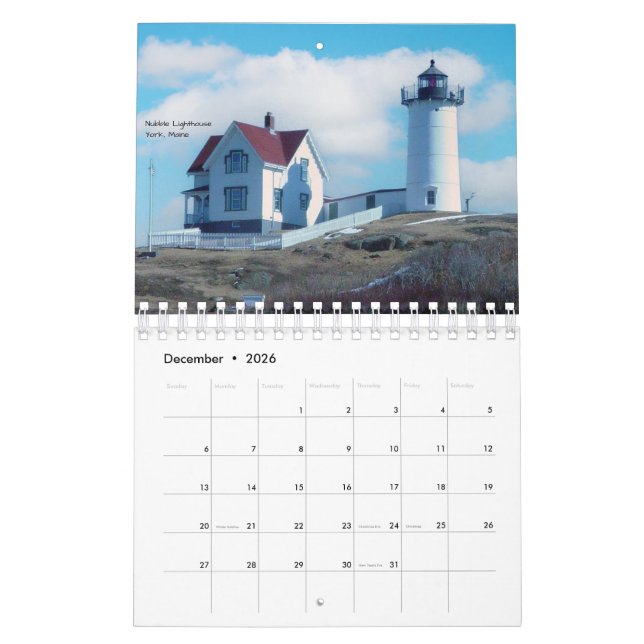 Calendrier Saisons de la Nouvelle-Angleterre (Dec 2026)