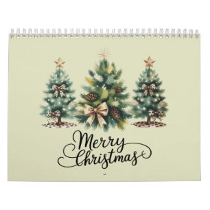 Calendrier Sapin de Noël joyeux léopard Coquette Bow Noël