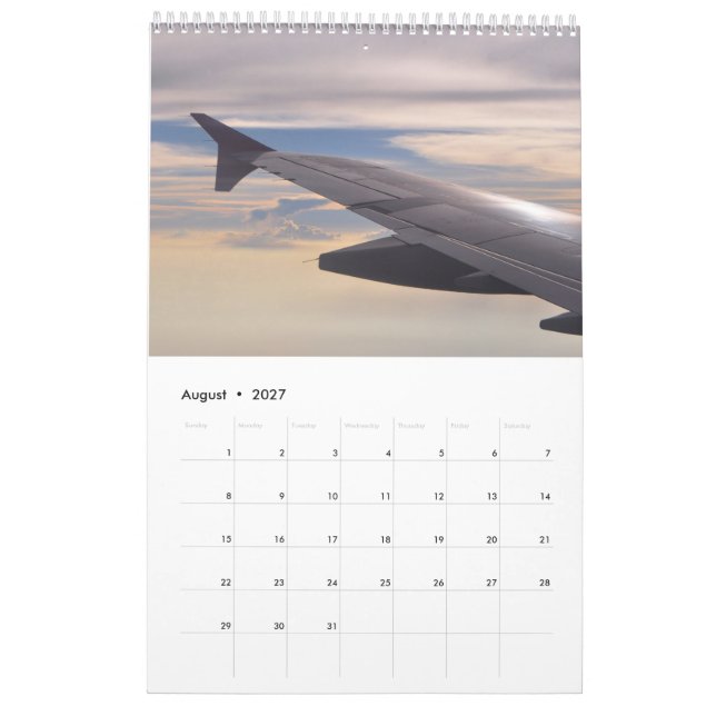 Calendrier Saumons : vue de l'avion (Aug 2027)
