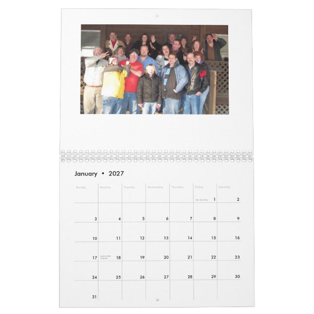 Calendrier sauvage de rhinocéros (Jan 2027)