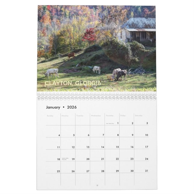 CALENDRIER SCÈNES DE LA GÉORGIE (Jan 2026)