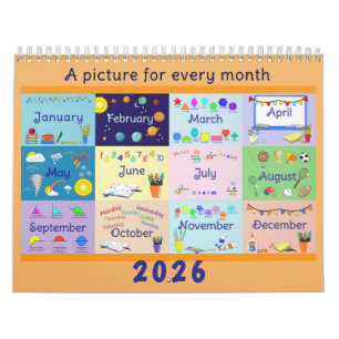 Calendrier scolaire moyen de deux pages,
