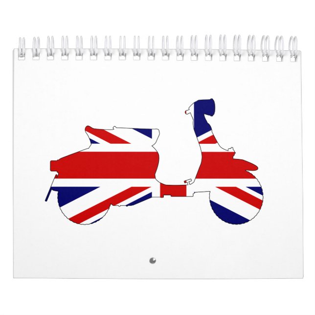 Calendrier Scooter des années 60 Union Jack (Protection)