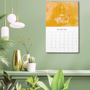 Calendrier Script moderne Affirmation positive 2025 Calendrie