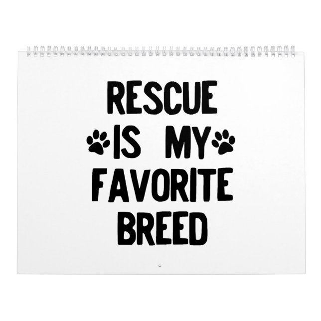 Calendrier Secouru Secourt Chien Est Mon Favori Black Modern (Protection)