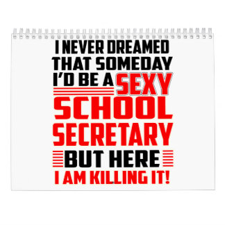 Calendrier Secrétaire Calendar Funny Gift d'école pour des
