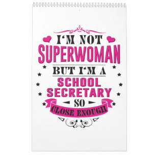 Calendrier Secrétaire Calendar Funny Gift d'école pour des