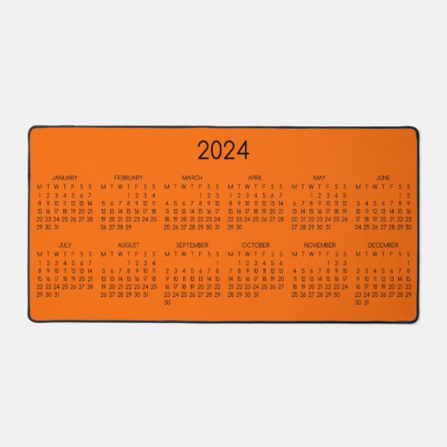 Calendrier Sécurité 2024 Arrière - plan couleur or (Recto)
