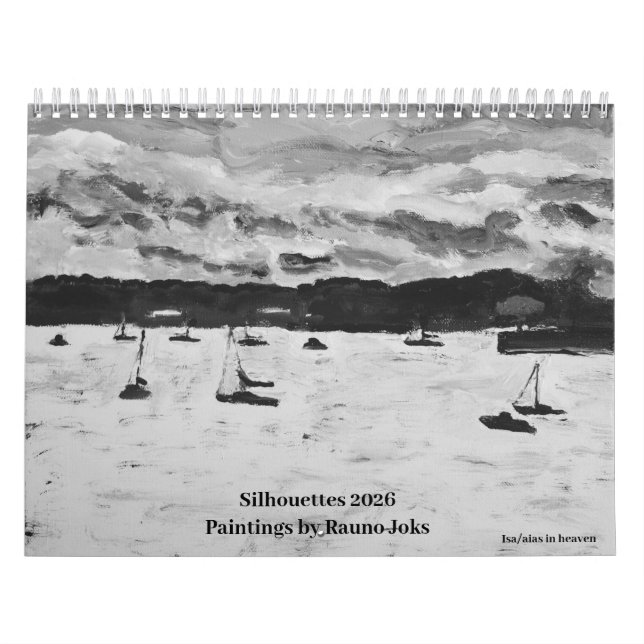 Calendrier Silhouettes 2026, Paintings by Rauno JoksCalendar (Protection)