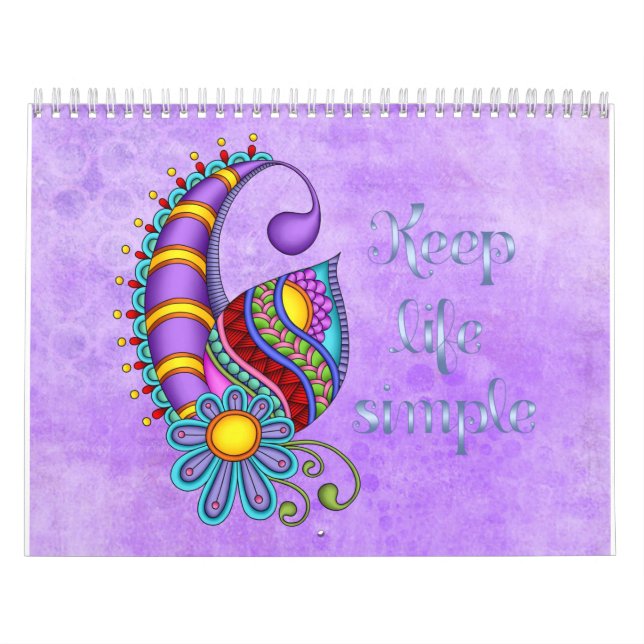 Calendrier Simple Colorful Motivation (Protection)