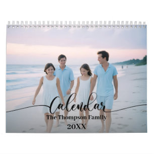 Calendrier Simple moderne personnalisé 14 photos famille 2025