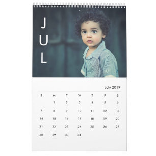 Calendrier Simple Mois photo minimaliste
