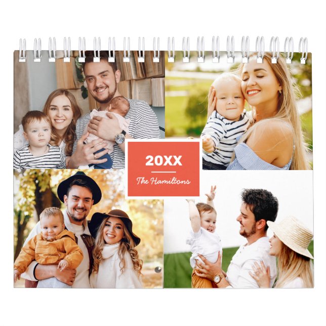 Calendrier Simple Photo Collage Famille 2022 (Protection)