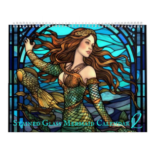 Calendrier Sirène en verre tendu 2
