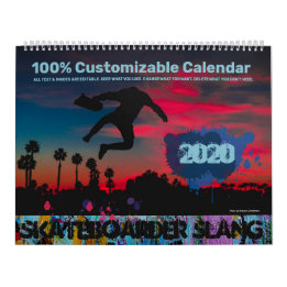 Calendrier Skaterboarder Slang personnalisable