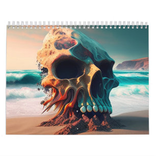 Calendrier Skull on the beach