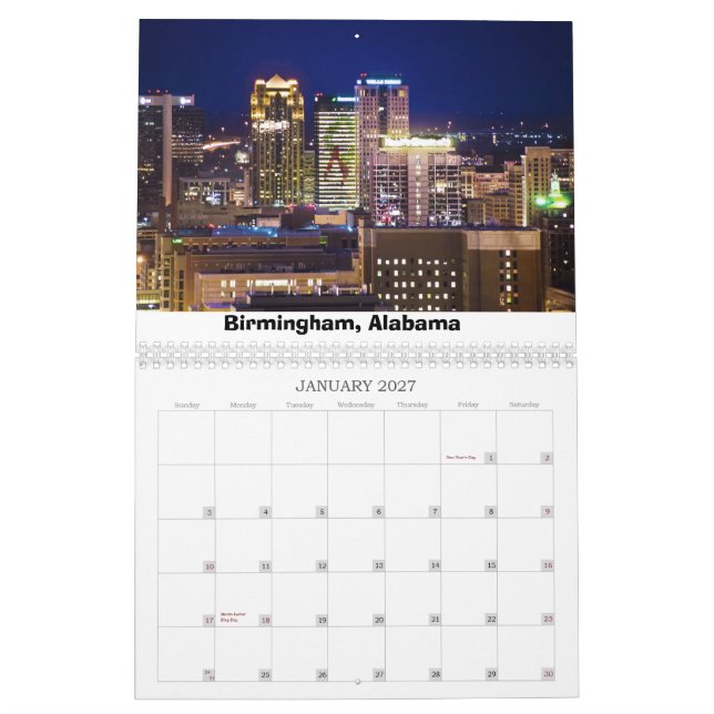 Calendrier Skylines des États-Unis (Jan 2027)