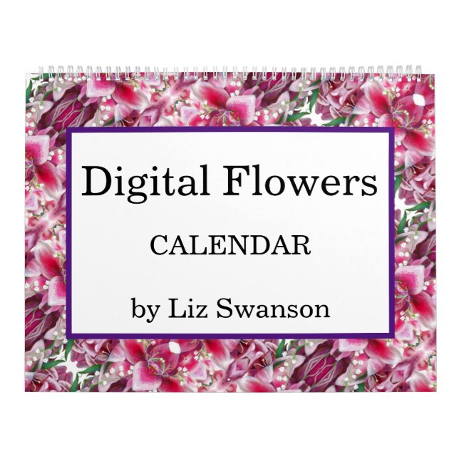 Calendrier Sm, Med, Lg - Fleurs Numériques (Protection)