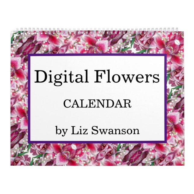 Calendrier Sm, Med, Lg - Fleurs Numériques (Protection)
