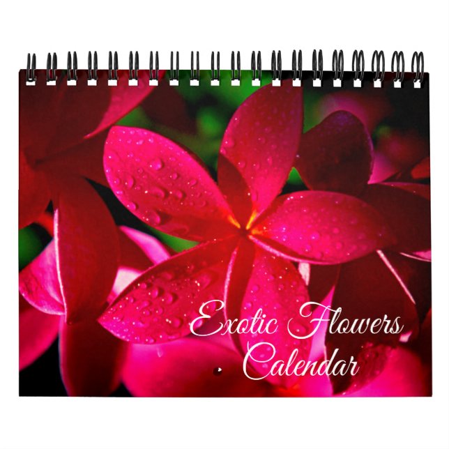 Calendrier Small Size Exotic Flowers Calendar (Protection)