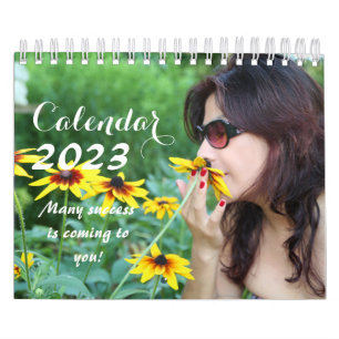 Calendrier SmallCalendar de deux pages, blanc / 12 Pic et 12
