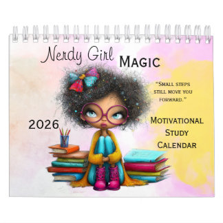 Calendrier Smart Girl Motivational Study Wall Calendar 2026