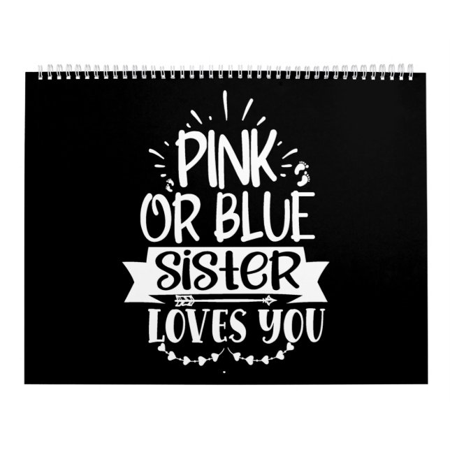 Calendrier soeur rose ou bleue vous aime (Protection)