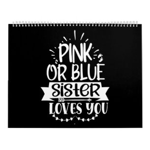Calendrier soeur rose ou bleue vous aime