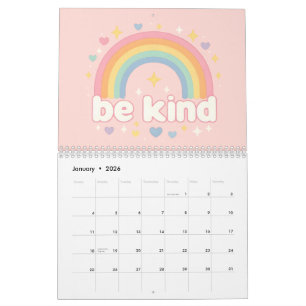 Calendrier Soyez Gentil – Arc-en-Ciel Pastel Positivité