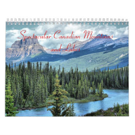 Calendrier spectaculaire des montagnes et des lacs