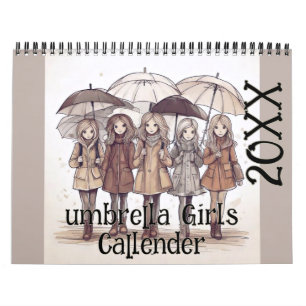 Calendrier Spectaculaire et magnifique aquarelle filles parap