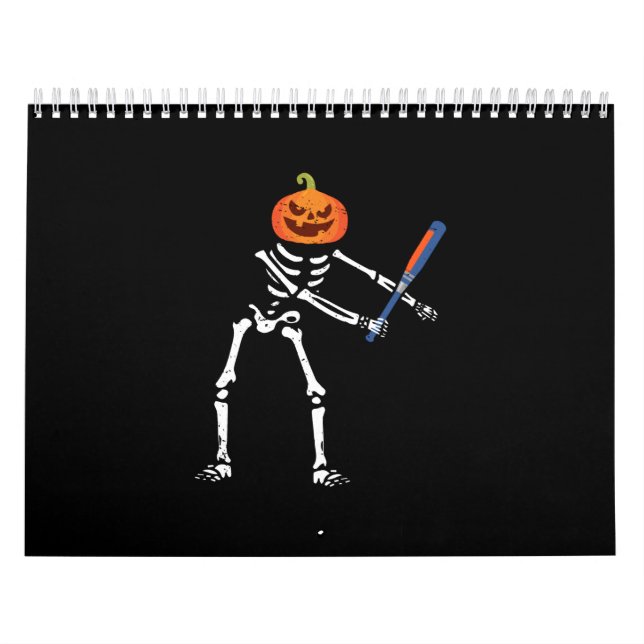 Calendrier Squelette flottant Danses amusantes de baseball de (Protection)