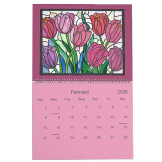Calendrier Stained Glass Art Calendar