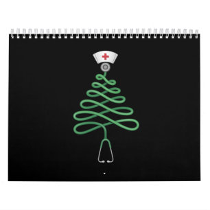 Calendrier Stethoscope Sapin de Noël Infirmière Tenue de bloc
