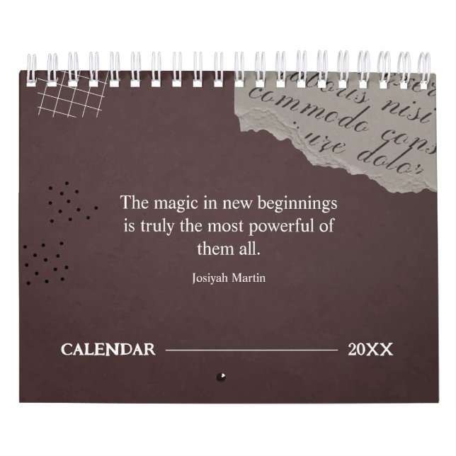 Calendrier Style Scrapbook 2025 vintage (Protection)