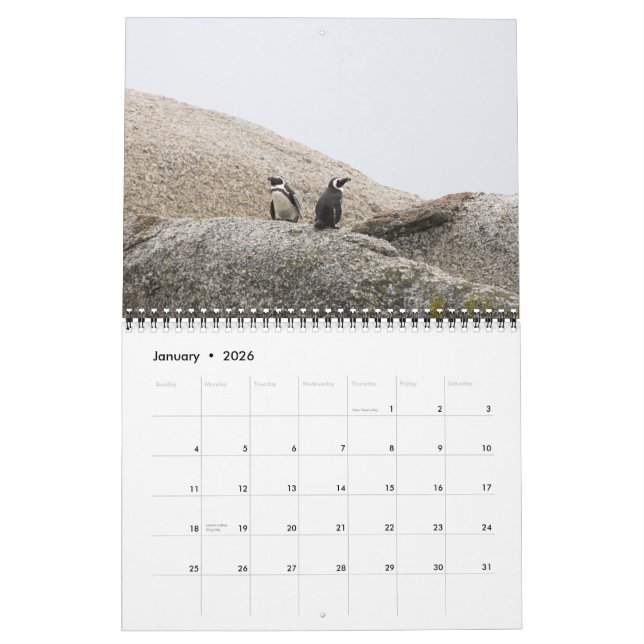 Calendrier sud-africain de safari (Jan 2026)