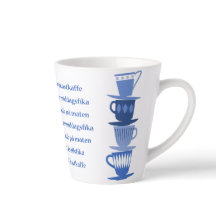 Calendrier suédois du café - Mug latte - Bleu
