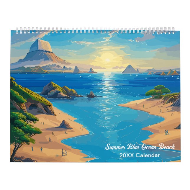 Calendrier Summer Blue Ocean Beach (Protection)