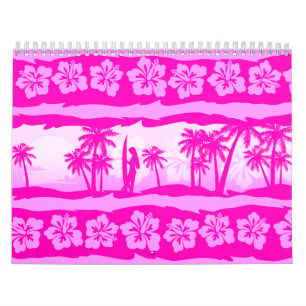 Calendrier Surfer fille avec palme