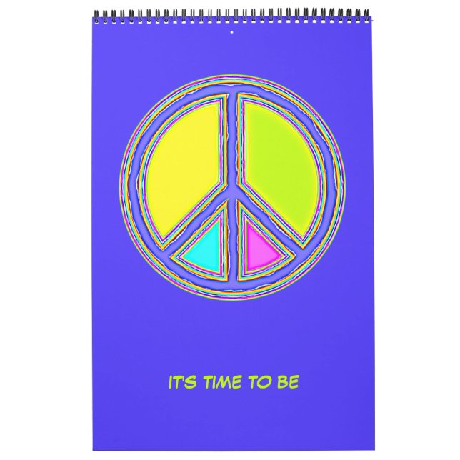 Calendrier Symbole PAIX avec des couleurs remplies (Protection)