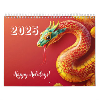 Calendrier symbole zodiaque chinois nouvelle année 2025 serpe