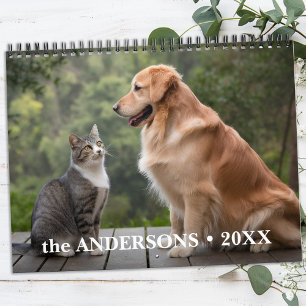 Calendrier Sympa Personnalisé Amateurs d'Animaux de Famille C
