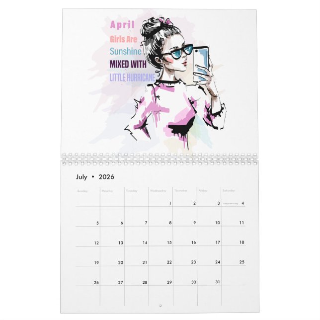Calendrier T-shirt Girls 2021 (Jul 2026)
