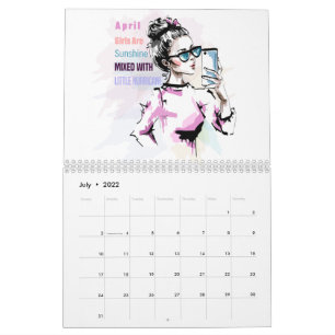 Calendrier T-shirt Girls 2021