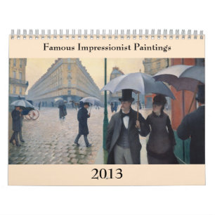 Calendrier Tableaux impressionnistes célèbres ~ Changements à