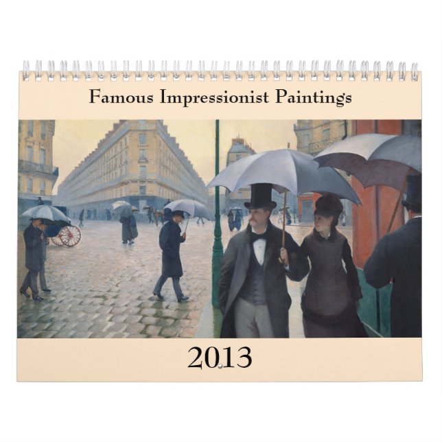 Calendrier Tableaux impressionnistes célèbres ~ Changements à (Protection)