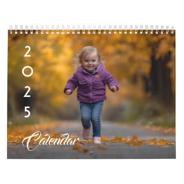 Calendrier Texte modifiable photo personnalisé 2025 (Protection)
